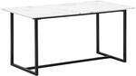Esszimmertisch 200x90x76 cm K&uuml;chentisch Wei&szlig; in Marmor-Optik Modern
