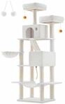 Kratzbaum gro&szlig; 2 Plattformen Pl&uuml;schb&auml;lle beige