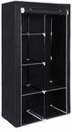 Stoffschrank 170 x 88 cm Schwarz