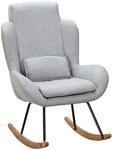 Schaukelstuhl CAPRI Grau Design Relaxsessel 75 x 110 x 88,5 cm
