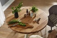 Design Esszimmertisch BOHA rund &Oslash; 120 cm x 75 cm Akazie Massiv-Holz