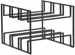 Weinflaschenhalter f&uuml;r 6 Flaschen 29x21x25 cm Weinregal Schwarz Metall