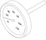 Ersatzteil 8738203232 Thermometer D63mm 0-120grdC von BOSCH - 8738203232