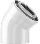 Bogen konzentrisch d:60/100, 45 Grad - 7738112501 von Buderus