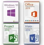 Microsoft Windows 10 Pro + Microsoft Office 2019 Pro Plus + Microsoft Project 2019