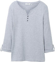 Tom Tailor Casual Langarmshirt mit Turn-Up-Funktion Grau XL