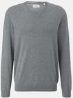 s.Oliver RED LABEL Strickpullover mit V-Ausschnitt Grau S