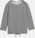 Tom Tailor Casual Langarmshirt mit Knopf-Details Schwarz XXL