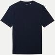 Tom Tailor Casual T-Shirt mit Piqu&eacute; Struktur Blau XXL