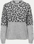 Only Pulover Jade mit Animalprint Grau XS