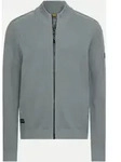 Strickjacke mit Stehkragen Grau M