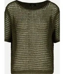 Pullover mit Ajour-Struktur Gr&uuml;n 40