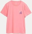 Tom Tailor Casual T-Shirt mit Rundhalsausschnitt Rosa XXL