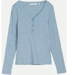 Langarmshirt mit Streifenmuster Blau S