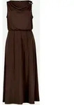 Midikleid mit Wasserfallausschnitt Braun 42