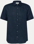 s.Oliver RED LABEL Leichtes Leinenhemd mit Kentkragen Blau L