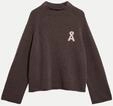 ARMEDANGELS Oversized Pullover mit Boucl&eacute;-Strick Braun L