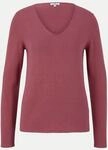 Tom Tailor Casual Pullover mit V-Ausschnitt Rosa L