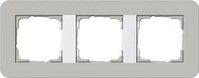 Gira 0213412, Gira Abdeckrahmen 3fach Grau/Reinwei&szlig; 0213412
