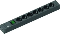 Bachmann 420.0014, Bachmann Steckdosenleiste 7xSchutzk mit Schalter 2m 420.0014