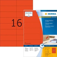 Herma 4257, Herma Etiketten A4 rot 105x37 mm Papier matt 1600 St.