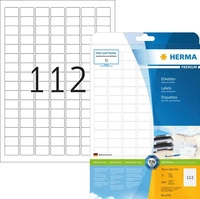 Herma 4334, Herma Etiketten Premium A4, wei&szlig; 25,4x16,9 mm Papier matt 2800 St.