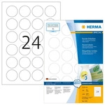 Herma 4476, Herma Etiketten A4 wei&szlig; &Oslash; 40 mm rund Movables/abl&ouml;sbar Papier matt