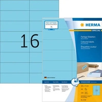 Herma 4258, Herma Etiketten A4 blau 105x37 mm Papier matt 1600 St.