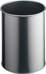 Durable 3301 23, Durable Papierkorb Metall rund 15 Liter, metallic silber