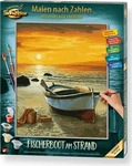 SCHIPPER 609130885, SCHIPPER 609130885 Malen nach Zahlen Fischerboot am Strand
