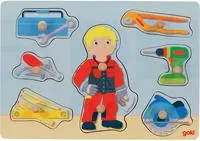 GOKI 57405, GOKI 57405 Steckpuzzle Handwerker