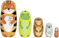 GOKI 60661, GOKI 60661 Matroschka Puppen, Tiger Tavi und seine Freunde