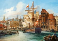 CASTORLAND C-102914-2, Castorland C-102914-2 The Old Gdansk,Puzzle 1000 Teile