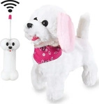 JAMARA 460341, JAMARA 460341 Trixi RC Pl&uuml;schhund Wei&szlig;-Rosa 27MHz