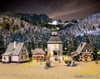 VOLLMER 47613, VOLLMER 47613 N Weihnachtsdorf mit Beleuchtung, Funktionsbausatz