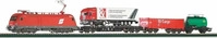 PIKO 57177, PIKO 57177 H0 Start-Set mit Bettung Taurus mit G&uuml;terwagen, &Ouml;BB