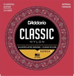 D'Addario EJ27N 3/4 klassische Nylon-Saiten f&uuml;r Sch&uuml;ler, normale Spannung