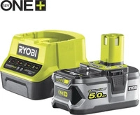 Ryobi 5133003366, Ryobi 18 V ONE+ Akku-Starterset RC18120-150, inkl. 1x 5,0 Ah...