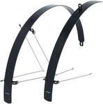 CONTEC Flat Fender Schutzblech-Set 28" Aluminium, 42 mm breit, schwarz, extrem