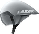 LAZER Helm Volante KinetiCore Triathlon/Zeitfahren Matte White Silver (S) - maximale