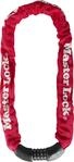 Master Lock Kettenschloss 8392, 8 mm x 900 Rot - sichere Fahrradkette mit Zahlencode