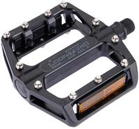 Contec Plattformpedale 2Black MTB - Aluminium, austauschbare Pins, Kugellager,