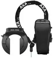 AXA Atlas Rahmenschloss Set mit ULC 130 Einsteckkette und Satteltasche
