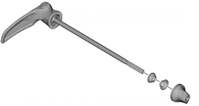 SHIMANO Schnellspanner 168 mm FH-M755, FH-M756 Schwarz - 168 mm, 755,, Schwarz