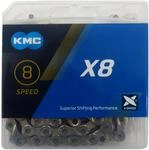 KMC Kette X8 Silber 1/2" x 3/32", 114 Glieder 7,3mm, 8-fach