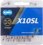 KMC X10SL 10-fach Fahrradkette, 114 Glieder, vernickelt, 253g, kompatibel mit