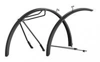 Hebie Alumee 28" Schutzblechset, 52mm, schwarz, Aluminium, integrierte Gep&auml;ckstrebe,