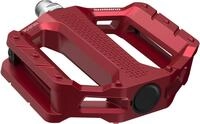 SHIMANO Pedal PD-EF202 Rot Flat Pedal - Stabiler Plattformpedal f&uuml;r City und