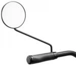 Ergotec Fahrradspiegel M-55L Stahl, Linksmontage, schwarz