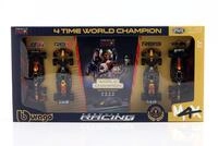 4-Car Set Max Verstappen Red Bull Formel 1 Weltmeister 2021-2024 1:43 Bburago